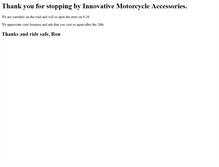 Tablet Screenshot of innovativemotorcycleaccessories.com